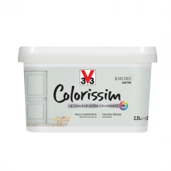 V33 Peinture V33 Colorissim Satin Blanc Grisé Peinture Acrylique Multi-supports Colorissim Satin Blanc Grisé 2.5L