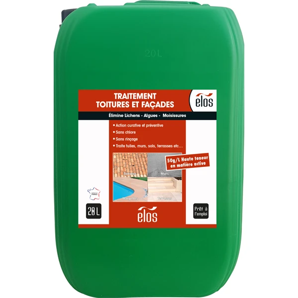 Traitements Des Toitures Traitement Curatif Et Préventif Pour Toitures Et Façades Elos - Bidon De 20 Litres 1 Traitements Des Toitures Traitement Curatif Et Préventif Pour Toitures Et Façades Elos - Bidon De 20 Litres