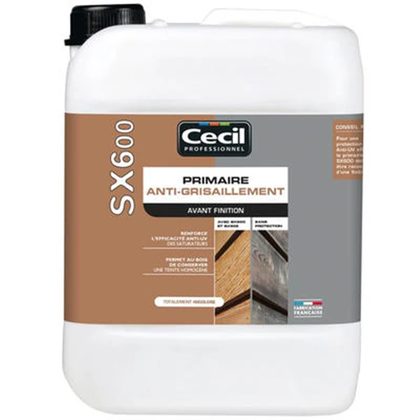 Cecil Traitement Du Bois Primaire Anti-grisaillement Incolore SX 600 Pour Bois Extérieurs 104126 2 Cecil Traitement Du Bois Primaire Anti-grisaillement Incolore SX 600 Pour Bois Extérieurs 104126 – Image 2