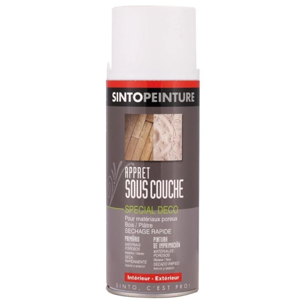 Sous-couche Apprêt Matériaux Poreux Sinto Peinture Blanc Aérosol 400 Ml 1 Sous-couche Apprêt Matériaux Poreux Sinto Peinture Blanc Aérosol 400 Ml