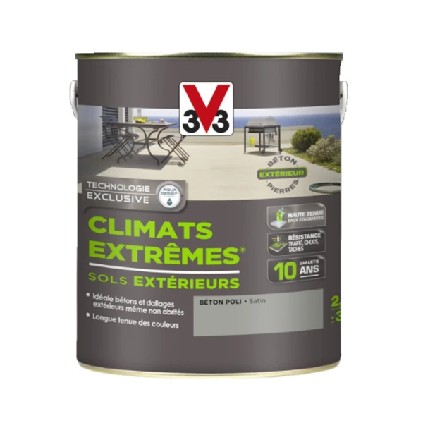 Peinture Sol Climats Extrêmes Satin Béton Poli 500 Ml V33 106742 1 Peinture Sol Climats Extrêmes Satin Béton Poli 500 Ml V33 106742