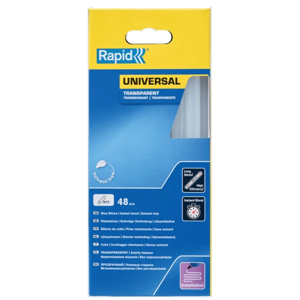 Pistolet à Colle Et Baton De Colle Colle Stick Bâton Multi-usages Rapid 190 Mm Ø 12 Mm Blanc X48 3 Pistolet à Colle Et Baton De Colle Colle Stick Bâton Multi-usages Rapid 190 Mm Ø 12 Mm Blanc X48 – Image 3