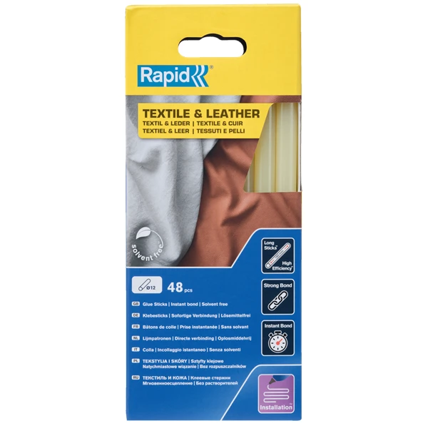 Pistolet à Colle Et Baton De Colle Colle Stick Bâton Textiles Cuir Rapid 190 Mm Ø 12 Mm Jaune X48 2 Pistolet à Colle Et Baton De Colle Colle Stick Bâton Textiles Cuir Rapid 190 Mm Ø 12 Mm Jaune X48 – Image 2