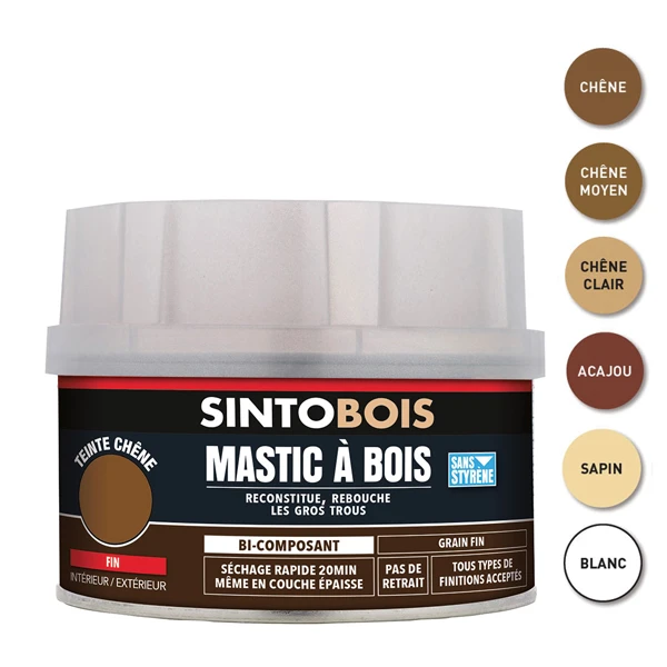Sinto Mastic Pu Mastic Bois Réparations Courantes Séchage Rapide Blanc Boîte 190 Gr 2 Sinto Mastic Pu Mastic Bois Réparations Courantes Séchage Rapide Blanc Boîte 190 Gr – Image 2