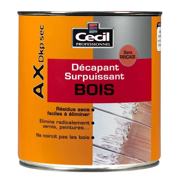 Mastic Et Préparation Support Décapant Surpuissant Bois AX Dkp Sec Cecil Sans Rinçage Incolore 2,5L 2 Mastic Et Préparation Support Décapant Surpuissant Bois AX Dkp Sec Cecil Sans Rinçage Incolore 2,5L – Image 2