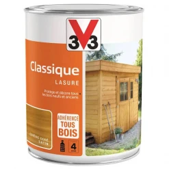 Lasure Pour Bois Lasure Classique V33 Bois Neufs Anciens Tenue 4 Ans Chêne Doré Satin 1L 9 Lasure Pour Bois Lasure Classique V33 Bois Neufs Anciens Tenue 4 Ans Chêne Doré Satin 1L -Chimique Soldes Boutique lasure chene dore 1l