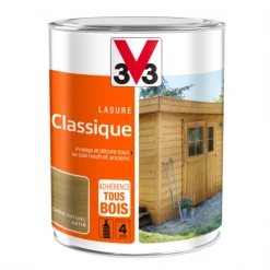 Lasure Pour Bois Lasure Classique V33 Bois Neufs Anciens Chêne Naturel Satin 1L