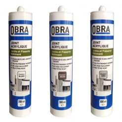 Mastic Acrylique Joint Et Fissure Obra - Cartouche De 300 Ml - Blanc -Chimique Soldes Boutique mastic acrylique fissure co