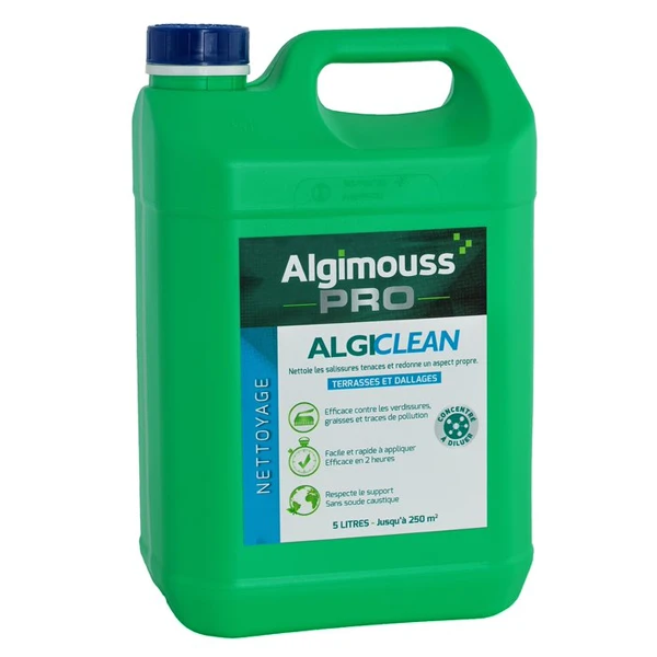 Algimouss Nettoyant Dallage Nettoyant Dégraissant Pour Dallage Et Terrasse - Algiclean - Bidon De 5 Litres 1 Algimouss Nettoyant Dallage Nettoyant Dégraissant Pour Dallage Et Terrasse - Algiclean - Bidon De 5 Litres
