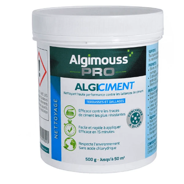 Produit Nettoyant Et Dégraissant Nettoyant Poudre Voiles De Ciment Algiciment 500g Algimouss 93001 1 Produit Nettoyant Et Dégraissant Nettoyant Poudre Voiles De Ciment Algiciment 500g Algimouss 93001