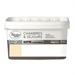 Theodore Peintures Peinture Murs Boiseries Et Radiateurs Peinture Acrylique Lessivable Théodore Peintures Cappuccino Satin 0,75L