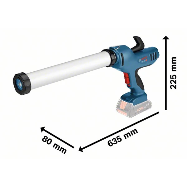 Pistolets à Mastic Et Produits D'extrusion Pistolet à Mastic Sans Fil Bosch GCG 18V-600 300 Et 400ml 0.601.9C4.001 2 Pistolets à Mastic Et Produits D'extrusion Pistolet à Mastic Sans Fil Bosch GCG 18V-600 300 Et 400ml 0.601.9C4.001 – Image 2