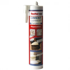Fischer Mastic Acrylique Ciment Express Prêt à L'emploi - Ton Pierre - Cartouche De 310 Ml