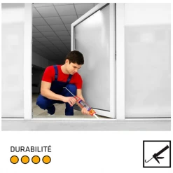 Mastic Acrylique Mastic Silicone Neutre Menuiseries SikaSeal 109 Transparent 300 Ml -Chimique Soldes Boutique sika 109 durabilite