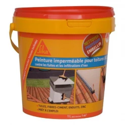 Traitements Des Toitures Peinture De Protection Sikagard Pour Toiture Inclinée Seau 1 Litre