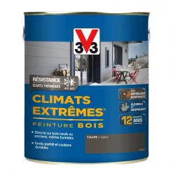 Peinture Exterieure Bois Peinture Bois Extérieurs V33 Climats Extrêmes Taupe Satin Pot 2L -Chimique Soldes Boutique taupe satin 2l v33