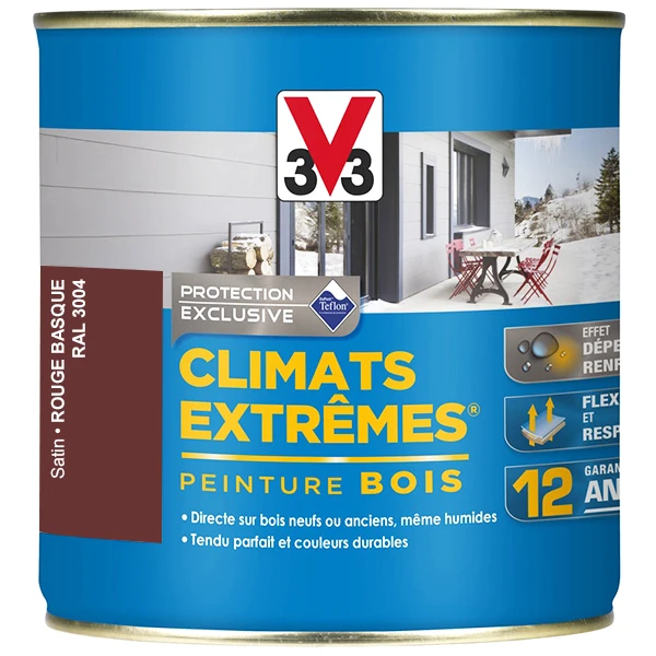 Peinture Exterieure Bois Peinture Bois Climats Extrêmes Satin Rouge Basque 500 Ml V33 106558 1 Peinture Exterieure Bois Peinture Bois Climats Extrêmes Satin Rouge Basque 500 Ml V33 106558