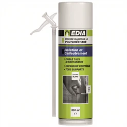 Mousse Expansive Polyuréthane Mousse Expansive Polyuréthane Manuelle LS Edia Blanc 500 Ml